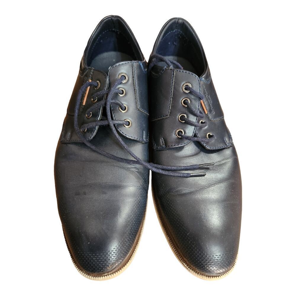 Bruno Marc New York men's sz 10 blue brown classic Oxford lace-up dress shoe